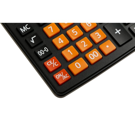 Калькулятор настольный Eleven Business Line CDB1201-BK/OR, 12 разрядов, двойное питание, 155х205х35 мм, черный/оранжевый 365633
