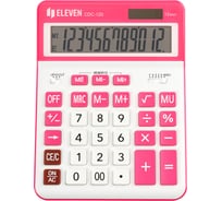 Калькулятор настольный Eleven CDC-120-WH/RD, 12 разрядов, двойное питание, 155х206х38 мм, белый/красный 365648