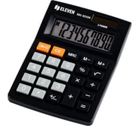 Калькулятор настольный Eleven SDC-022SR, 10 разрядов, двойное питание, 88х127х23 мм, черный 339201