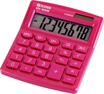 Калькулятор настольный Eleven SDC-805NR-PK, 8 разрядов, двойное питание, 127х105х21 мм, розовый 339212