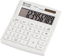 Калькулятор настольный Eleven SDC-810NR-WH, 10 разрядов, двойное питание, 127х105х21 мм, белый 339218
