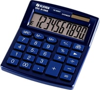 Калькулятор настольный Eleven SDC-810NR-NV, 10 разрядов, двойное питание, 127х105х21 мм, темно-синий 339216