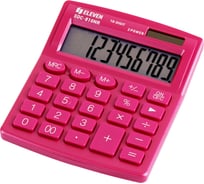 Калькулятор настольный Eleven SDC-810NR-PK, 10 разрядов, двойное питание, 127х105х21 мм, розовый 339217
