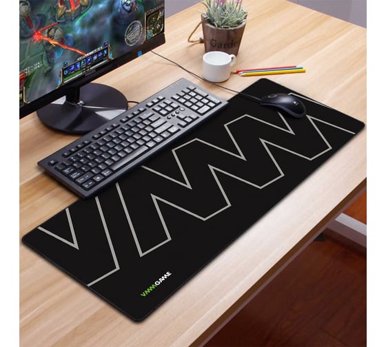 Рабочая поверхность для стола VMMGame TRUE MAT LOGOMAN, серый TEM-LNGY