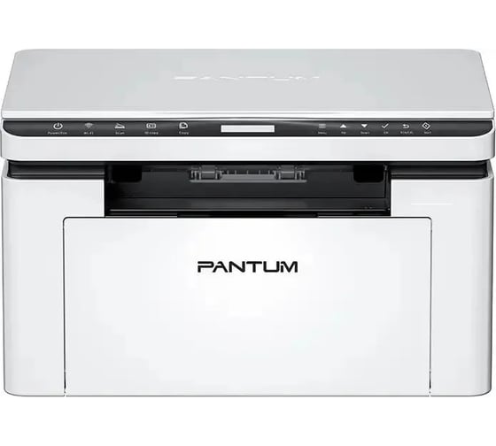МФУ Pantum P/C/S, Mono laser, А4, 22 ppm (max 10000 p/mon), 800 MHz, 1200x1200 dpi, 256 MB RAM, paper tray 150 pages, USB, WiFi, start. cartridge 700 pages (grey) BM2300W