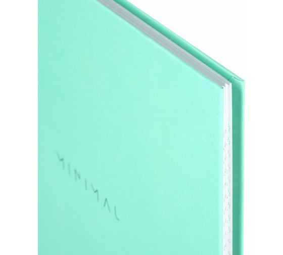 Блокнот BRAUBERG БОЛЬШОЙ ФОРМАТ 205x290 мм, А4, 80 л, твердый, клетка, Minimal мятный 116435