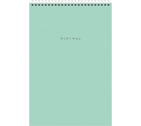 Блокнот BRAUBERG БОЛЬШОЙ ФОРМАТ А4, 198x297 мм, 80 л, гребень, подложка, клетка, Minimal Pastel 116425
