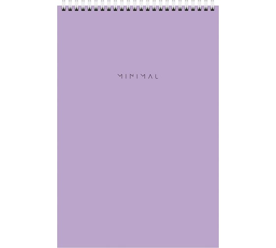 Блокнот BRAUBERG БОЛЬШОЙ ФОРМАТ А4, 198x297 мм, 80 л, гребень, подложка, клетка, Minimal Pastel 116425