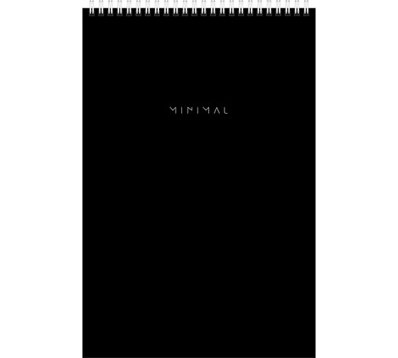 Блокнот BRAUBERG БОЛЬШОЙ ФОРМАТ А4, 198x297 мм, 80 л, гребень, подложка, клетка, Minimal Classiс 116424