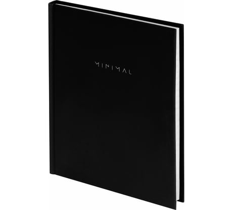 Блокнот BRAUBERG МАЛЫЙ ФОРМАТ 110x147 мм, А6, 80 л, твердый, клетка, Minimal, черный 116444