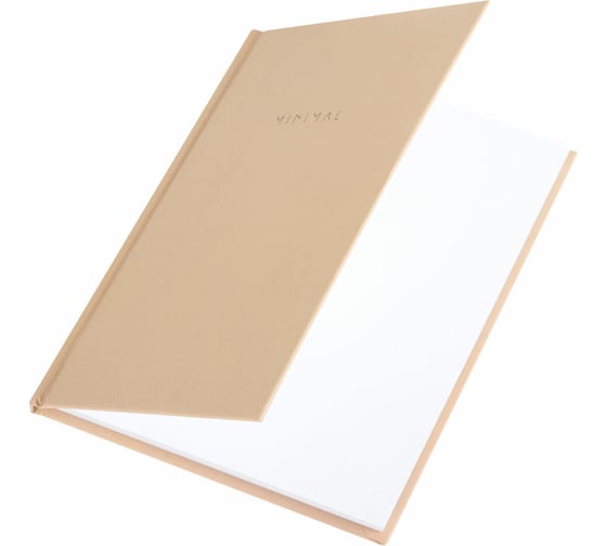 Блокнот BRAUBERG МАЛЫЙ ФОРМАТ 110x147 мм, А6, 80 л, твердый, клетка, Minimal, бежевый 116446