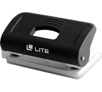 Дырокол LITE 10 листов, 2 отверстия, пластик, черный, линейка форматов DL-10K