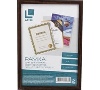 Фоторамка LITE 21х30, А4, пластик, тёмно-коричневая RAMPL/TBr