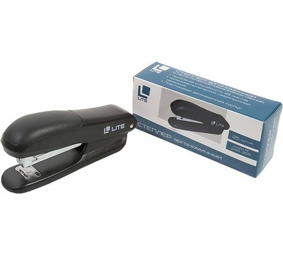 Степлер LITE 25 листов, № 24/6 26/6, черный SLER-25K