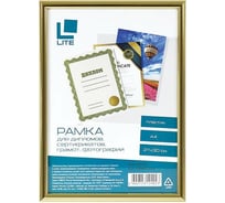 Фоторамка LITE 21х30, А4, пластик, золотой RAMPL2/GL