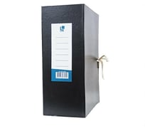Архивный короб LITE 240х310х120 мм А4 черный бумвинил разобранный ВА91120KL