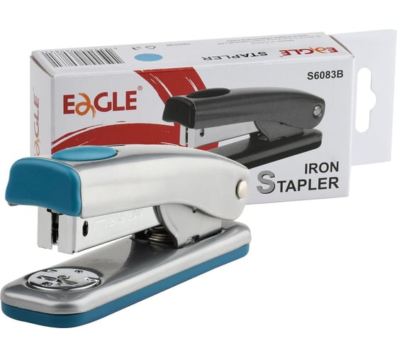 Степлер Eagle INNOVA 25 листов, № 24/6, металл, синий S6083B/син