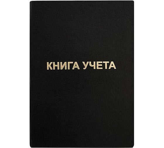 Книга учета INFORMAT 192 листов, клетка, офсет, А4, бумвинил, вертикальная, черный KYA4-BV192B 1