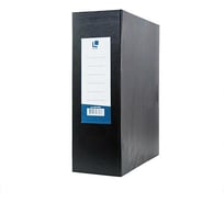 Архивный короб LITE 240х310х100 мм, А4, черный, бумвинил, разобранный ВА91100KL