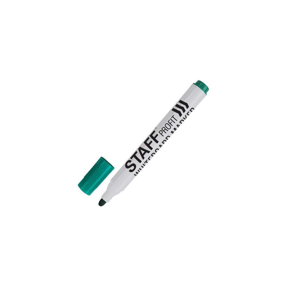 Маркер 12 шт в упаковке Staff стираемый для белой доски ЗЕЛЕНЫЙ PROFIT ...