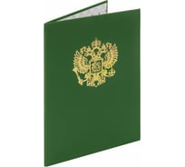 Папка 10 шт в упаковке Staff адресная бумвинил с гербом России А4 зеленая индивидуальная упаковка Basic  129581