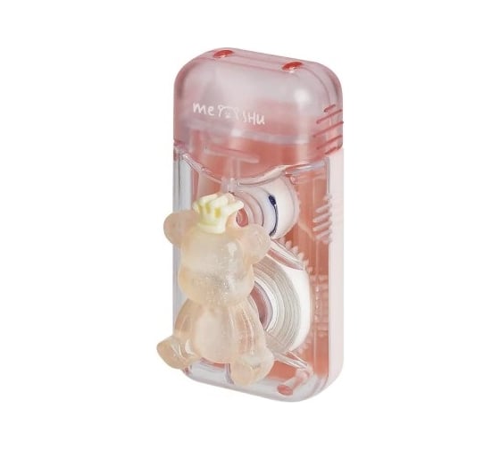 Корректирующая лента MESHU Bear queen, 6 мм х 5 м, блистер, европодвес, розовый 375442