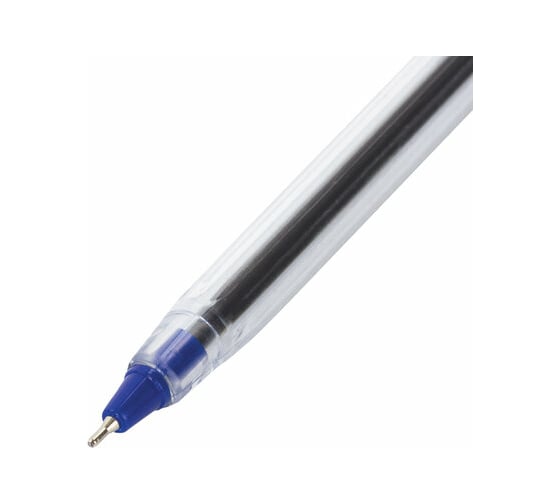 Ручка 50 шт в упаковке Staff шариковая масляная EVERYDAY OBP-409 СИНЯЯ прозрачная узел 07мм линия 035мм  143537