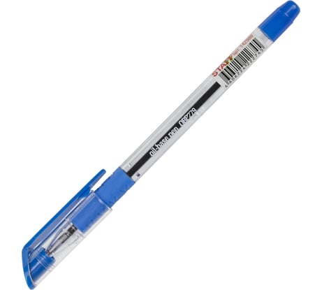 Ручка 12 шт в упаковке Staff шариковая масляная с грипом Profit СИНЯЯ игольчатый узел 07мм линия 035мм  142988