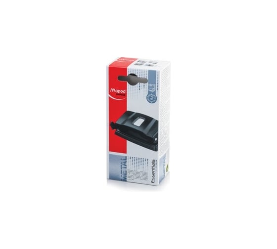 Дырокол MAPED Essentials Metal металлический, малый, на 12 листов, черный 224930
