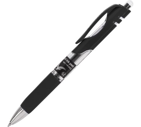 Ручка 12 шт в упаковке BRAUBERG гелевая автомат. с грипом Black Jack ЧЕРНАЯ трехгранная 07мм линия 05мм  141552