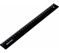 Линейка 20 шт в упаковке BRAUBERG пластик 30 см непрозрачная черная 210612