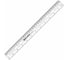 Линейка пластиковая BRAUBERG, 30 см, Crystal, прозрачная  210284 1