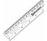Линейка пластиковая BRAUBERG, 30 см, Crystal, прозрачная  210284 2