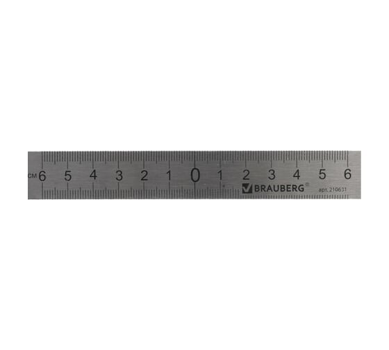 Линейка 20 шт в упаковке BRAUBERG металлическая 20 см  европодвес  210631