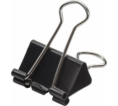 Зажимы для бумаг 12 шт в упаковке Staff EVERYDAY КОМПЛЕКТ  25 мм на 100 листов черные карт.кор. 12 шт 224607