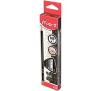 Чернографитные карандаши MAPED Black Pep's Deco HB, трехгранные, 12 шт 181603