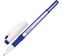 Ручка 12 шт в упаковке BRAUBERG гелевая с грипом Contact СИНЯЯ корпус синий узел 0,5 мм, линия письма 0,35 мм 141184