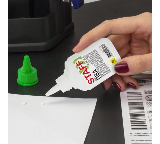 Клей ПВА в упаковке Staff с дозатором 45 г. Basic  227375