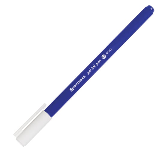 Ручка 12 шт в упаковке BRAUBERG гелевая Matt Gel СИНЯЯ корпус soft-touch узел 05 мм линия 035 мм  142945