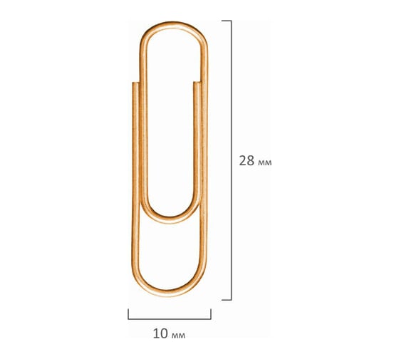 Скрепки BRAUBERG 28 мм золот. 30 упаковок по 100 шт. в карт. коробке  221529