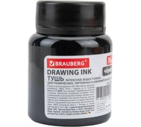 Чертежная тушь BRAUBERG 70мл черная, водостойкая, латексная черчение,графика, оформление, 60 шт 227373