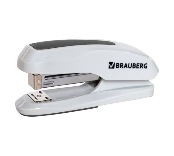 Степлер BRAUBERG Super №24/6, 26/6, до 30 листов, серый 229089