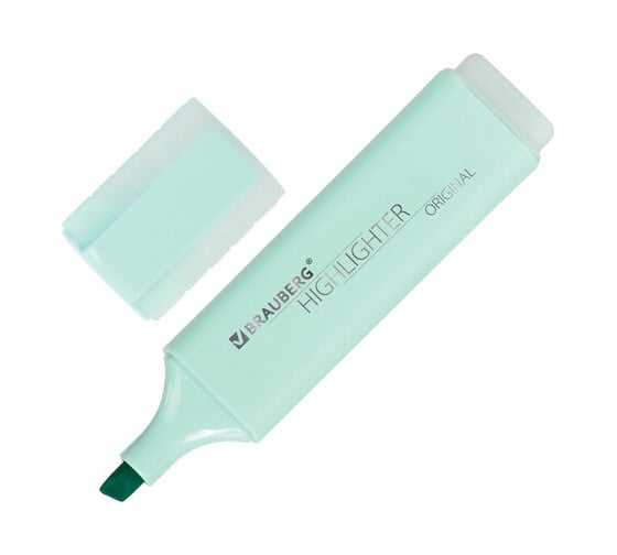 Текстовыделитель 12 шт в упаковке BRAUBERG "ORIGINAL PASTEL" БИРЮЗОВЫЙ линия 1-5 мм  151694