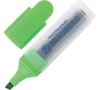 Текстовыделитель 10 шт в упаковке BRAUBERG "FLUO" ЗЕЛЕНЫЙ линия 1-5 мм  150399