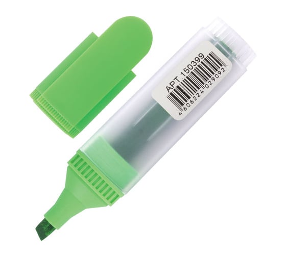 Текстовыделитель 10 шт в упаковке BRAUBERG "FLUO" ЗЕЛЕНЫЙ линия 1-5 мм  150399