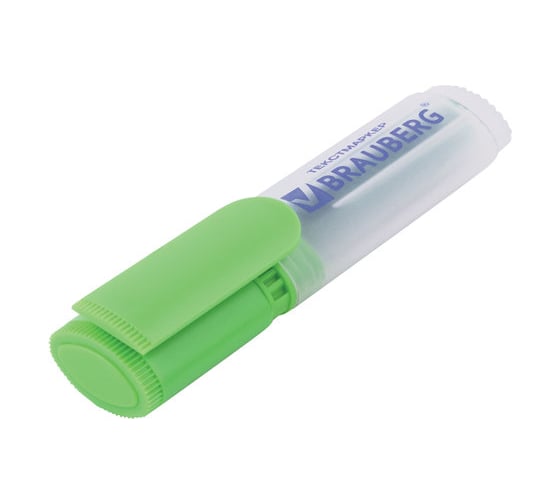 Текстовыделитель 10 шт в упаковке BRAUBERG "FLUO" ЗЕЛЕНЫЙ линия 1-5 мм  150399
