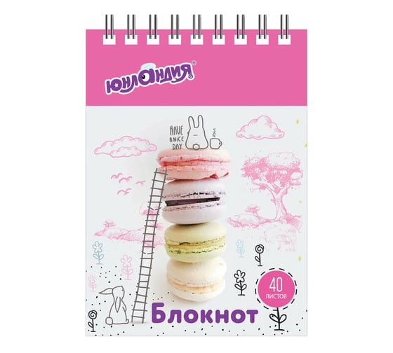 Блокнот 120 шт в упаковке ЮНЛАНДИЯ МАЛЫЙ ФОРМАТ 75х105мм А7 40л гребень картон клетка ВКУСНОСТИ  129861