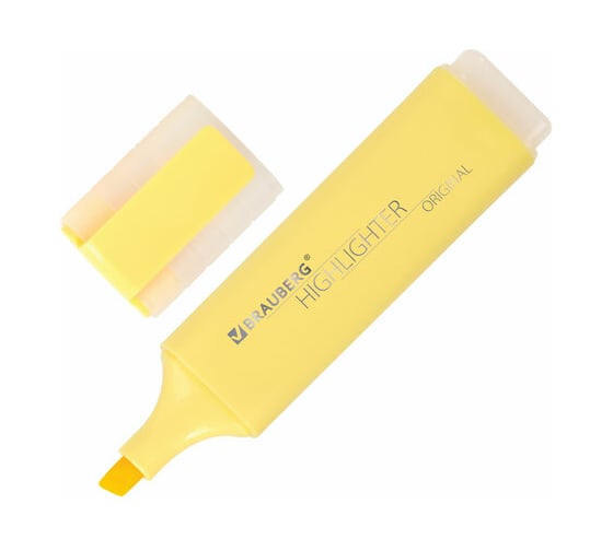 Текстовыделитель 12 шт в упаковке BRAUBERG "ORIGINAL PASTEL" ВАНИЛЬ линия 1-5 мм  151691