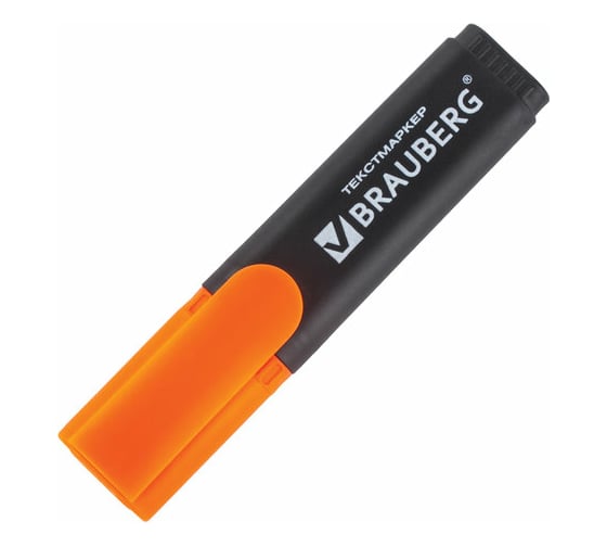 Текстовыделитель 10 шт в упаковке BRAUBERG "Contract" ОРАНЖЕВЫЙ линия 1-5 мм  150393