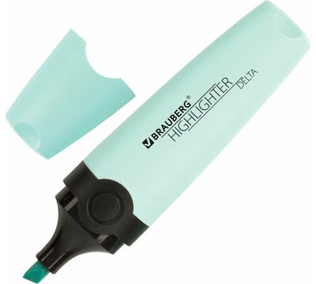 Текстовыделитель 12 шт в упаковке BRAUBERG "DELTA PASTEL" БИРЮЗОВЫЙ линия 1-5 мм  151732